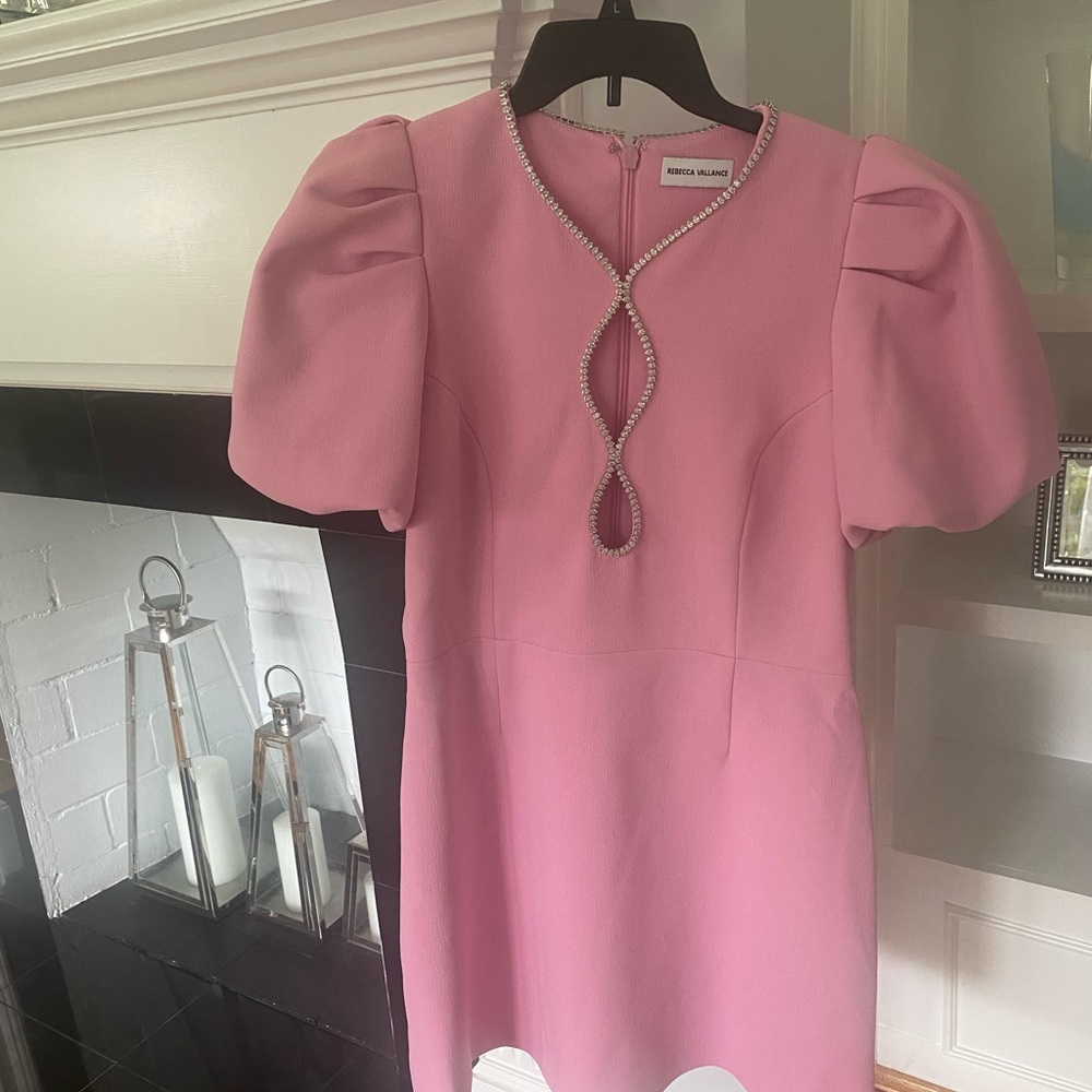 Rebecca Vallance Pink Dress with Crystal Accents